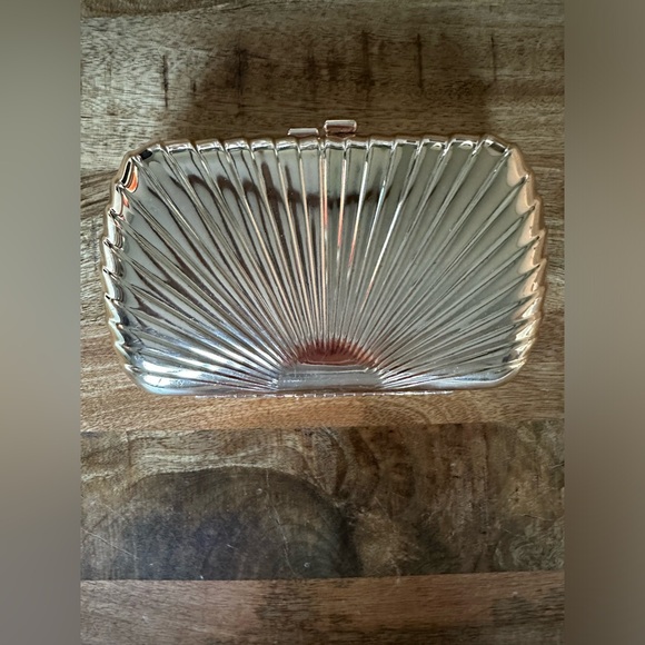 INC International Concepts Rose Gold Clutch w/Chain - Picture 2 of 4